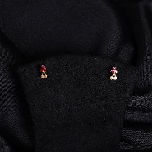 22 Carat Gold Panchaloga Impon Baby Ear Rings 0.63g by Mahita Collections