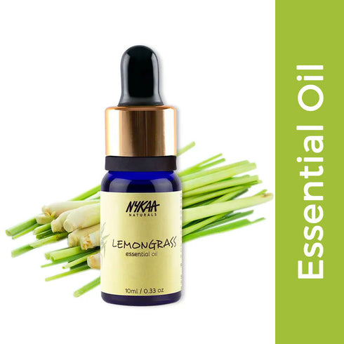 Nykaa Naturals Lemongrass Essential Oil for Minimised Pores & Hair Fall Protection