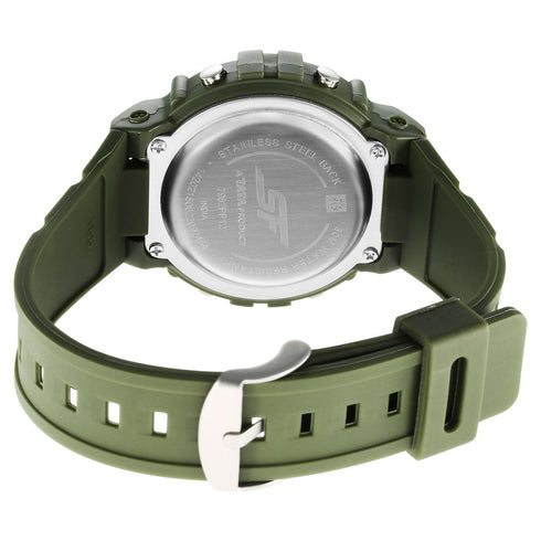 Sonata Digital Dial Green Plastic Strap Watch for Men