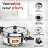 Prestige 4 Litre Stainless Steel Deluxe Alpha Svachh Outer Lid Senior Pressure Pan 4 L