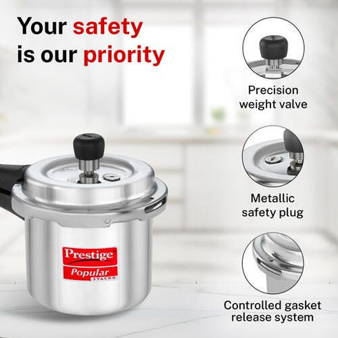 Prestige Popular Svachh Aluminium Pressure Cooker 2.0 L