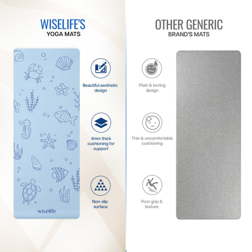 Wiselife Kids Printed Yoga Mat - 6MM