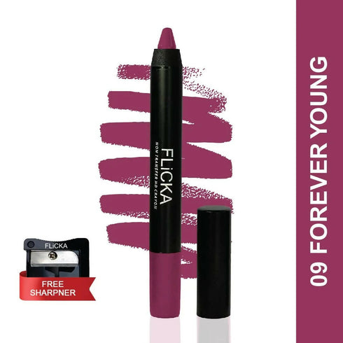 FLiCKA Lasting Lipsence Crayon Lipstick 09 Forever Young | Pink