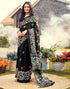 Sudathi Ready To Wear Black Printed Cotton Saree