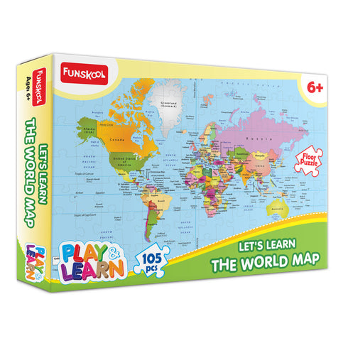 Funskool India-Play & Learn World Map Puzzles