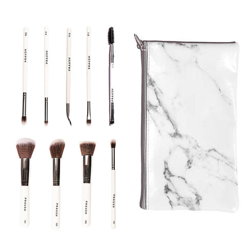 Praush 9 Pcs Professional Makeup Brush Set (Face + Eye)
