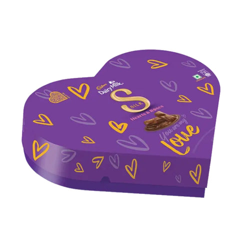 Cadbury Hearts & Roses Chocolate Gift box with Personalised Card
