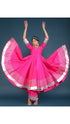 Pomcha Jaipur Amber Hot Pink Taffeta Silk Anarkali Set