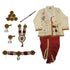 Vasthrlay Krishna Dress Costume Set In White and Red