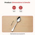 Vinod Decora Stainless Steel Dessert Spoon Set of 12 Piece Heavy Gauge Steel Mirror Finish Rust Free Tough Strong and Durable