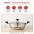 Vinod DONIV Stainless Steel Sandwich Bottom Solitaire Cookware Set 1 Pc Sauce Pan 1 Pc Kadhai with Glass Lid Induction Friendly Set of 2 Pcs