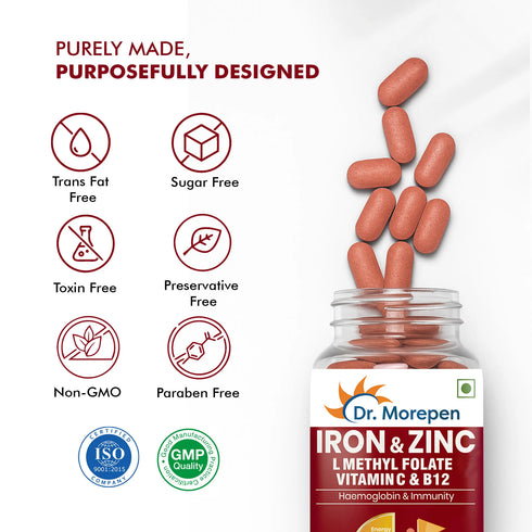 Dr. Morepen Iron & Zinc Tablet 60 Tablet
