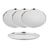 Vinod Stainless Steel Bangla Bogi Plate Lunch Plate Dinner Plate Set of 4 29 cm High Grade Stainless Steel Mirror Finish Rust Free