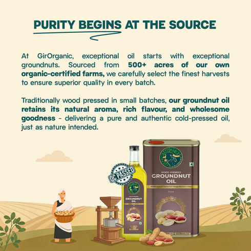 GirOrganic Wood Pressed Groundnut Oil