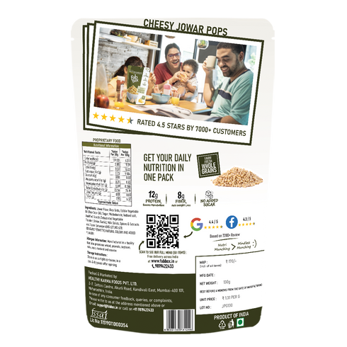 Fabbox Jowar Millet Puffs Cheddar Cheese