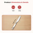 Vinod Moscow Stainless Steel Dinner Knife Set of 6 Piece Heavy Gauge Steel Gloss Finish Rust Free Tough Strong and Durable Dishwasher safe