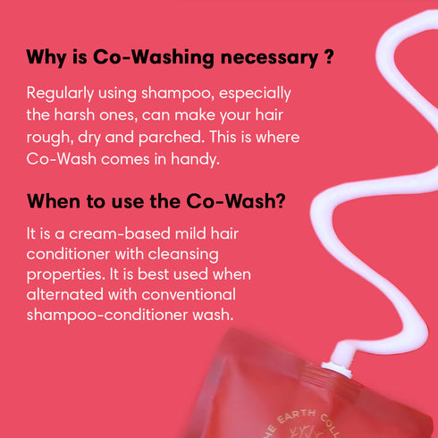 Theearthcollective in Co Wash 500ml Refill Pack Conditioner Only Wash For Dry Frizzy & Curly Hair