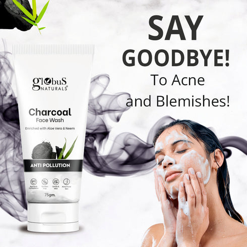 Globus Naturals Anti Pollution Charcoal Face Wash