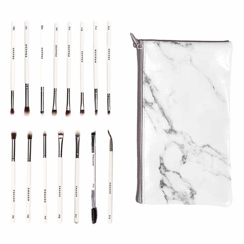 Praush 15 Pcs Professional Eye Brush Set