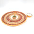 Designer Pooja Plate with Green and White Stones
