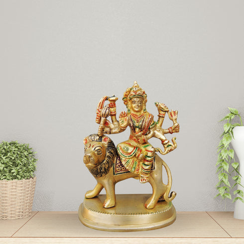 Brass Goddess Durga Superfine Idol 1Kg