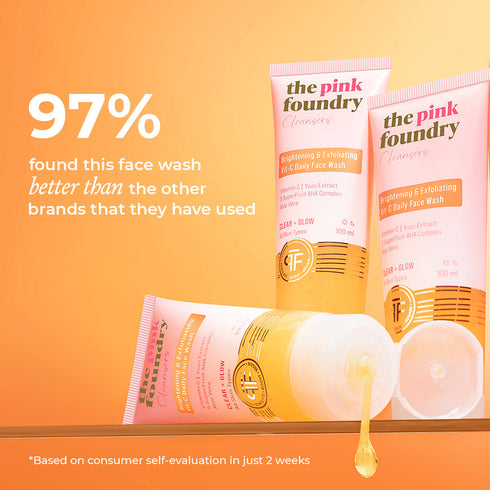 The Pink Foundry Brightening & Exfoliating Vitamin C Daily Face Wash