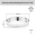 Vinod Stainless Steel Beeding Khumcha Thali Set of 2 24 cm Lunch and Dinner Plate Highest Quality Stainless Steel Mirror Finish Rust Free