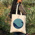 Ecoright SIMPLE TOTE BAG - WHALE DOODLE- NATURAL