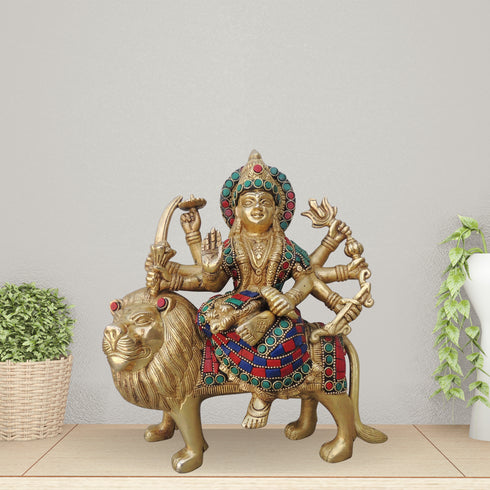Brass Durga Ji Goddess Idol 3.15Kg