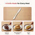 Vinod Florence Stainless Steel Dinner Knife Set of 6 Piece Heavy Gauge Steel Mirror Finish Rust Free Tough Strong and Durable