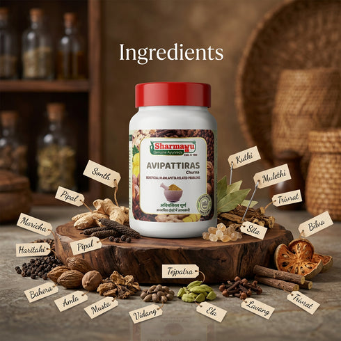 Sharmayu Ayurveda Avipattiras Churna Avipattikar Churna Ayurvedic Remedy for Digestive Health and Hyperacidity 100 GM