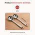 Vinod Stainless Steel Queens Ladle Serving Spoon Set of 2 36 cm Highest Grade Stainless Steel Mirror Finish Rust Free No 1