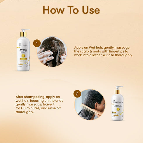 The Skin Story Keratin Hair Care Duo for Frizzy Hair & Oily Scalp