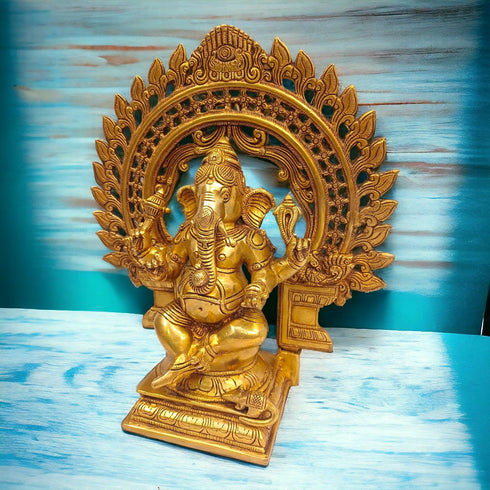 Tamas Brass Lord Ganesh Idol for Favorable Fortune Statue/Idol