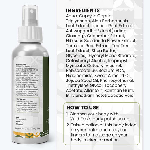 Wild Oak Australian Tea Tree And Shea Butter Body Lotion