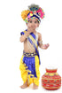 Raj Fancy Dresses Baby Krishna Dress for Janmashtami with Krishna Mukut