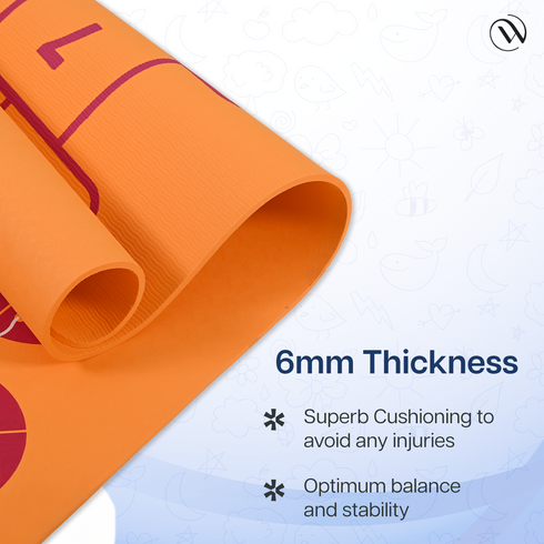 Wiselife Kids Printed Yoga Mat Hopscotch - 6MM