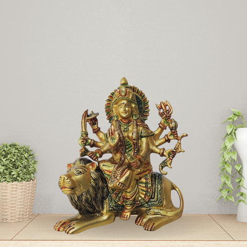 Brass Durga Ji Goddess Idol Statue 2.16Kg