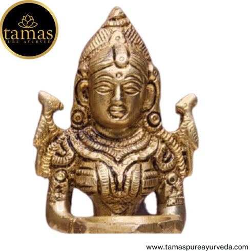 Tamas Brass Handcrafted Pavai Lamp with Antique Finish