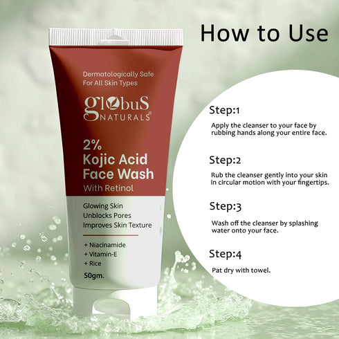 Globus Naturals 2% Kojic Acid Face Wash