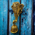 Tamas Brass Lord Ganesh/Ganesha Mask with Bell Wall Hanging Golden)