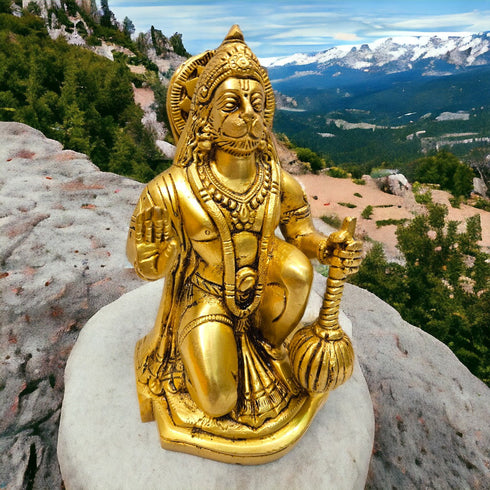 Tamas Brass Lord Hanuman Murti for Home Hindu God Bajrangbali Statue/Idol