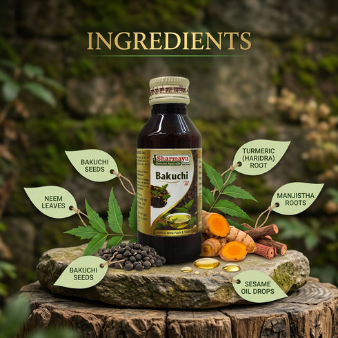 Sharmayu Ayurveda Bakuchi Tel