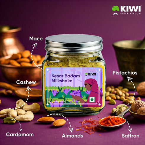 Kiwi Kesar Badam Milk Shake