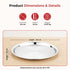 Vinod Stainless Steel Two Tone German Bogi Dish Set of 6 21.5 cm Serving Dish Salad Plate Snack Plate High Quality Steel Mirror Finish