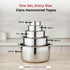 Vinod Claro Heavy Gauge Stainless Steel Hammered Tope 1.5 mm Capacity 6300 ml