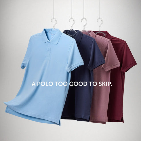 XYXX Nova Combed Cotton Polo T-shirts Polar White