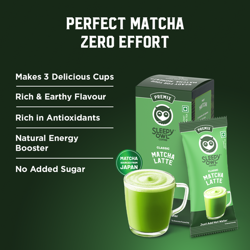 Sleepy Owl Coffee Matcha Latte Premix - Classic