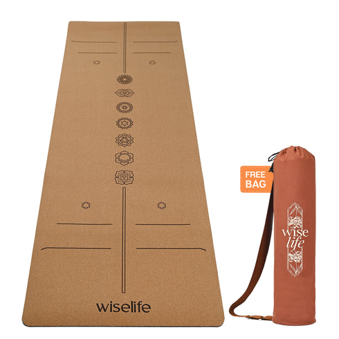 Wiselife Cork & Natural Rubber Yoga Mat