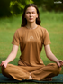 Wiselife Purpose Printed Active T-shirt (Brown)